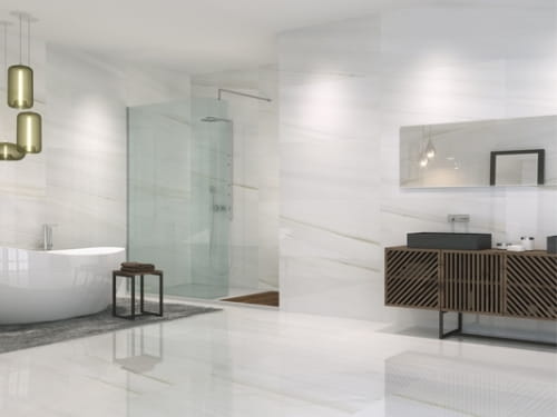 gres porcellanato effetto marmo bagno e cucina