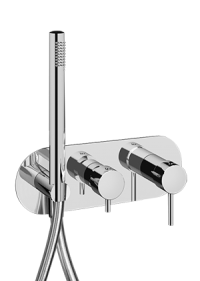 GABOLI FRATELLI-HEOS-MISCELATORE PER DOCCIA INCASSO CON LEVA DEVIATORE A 2 USCITE E KIT DOCCIA IN ABS